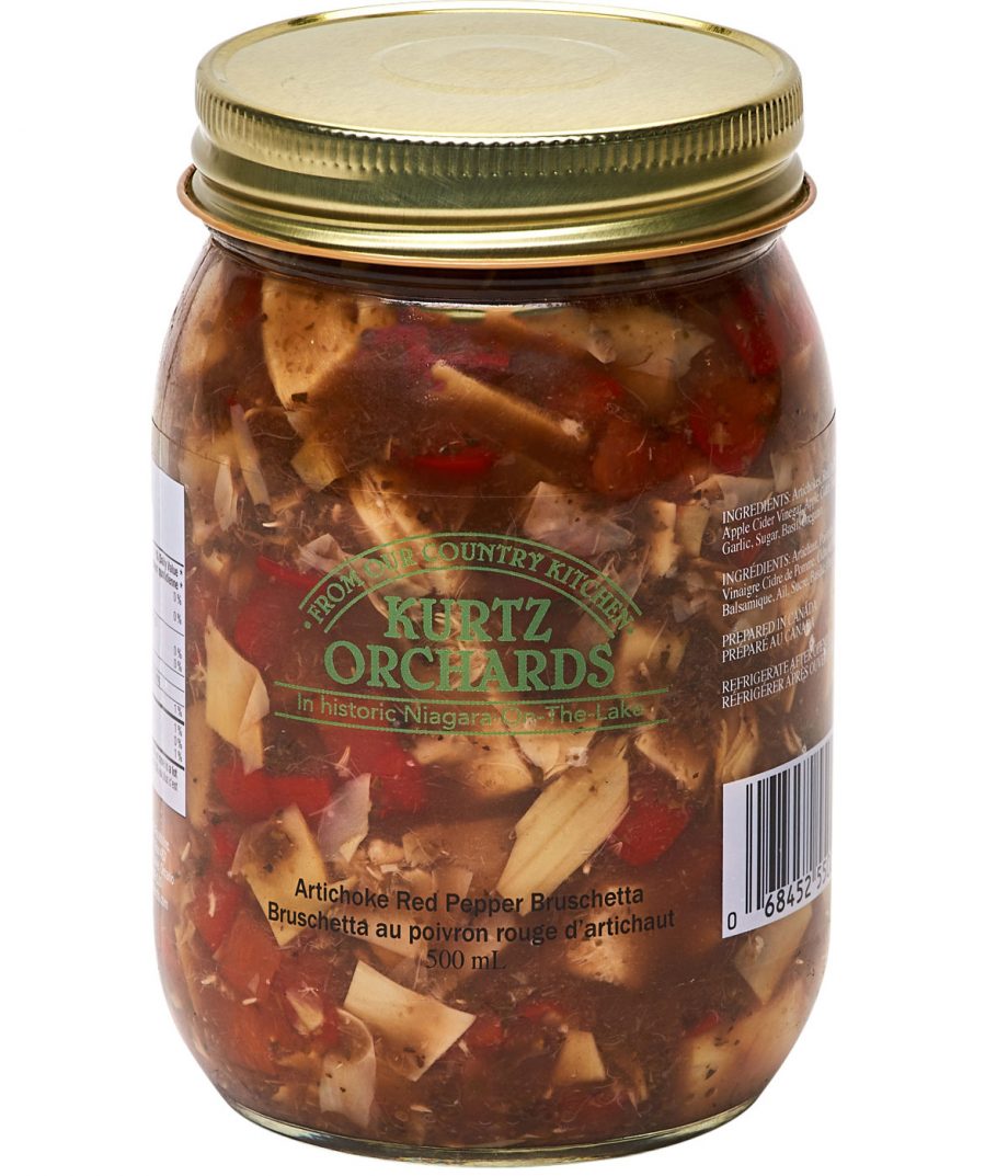 Artichoke Red Pepper Bruschetta