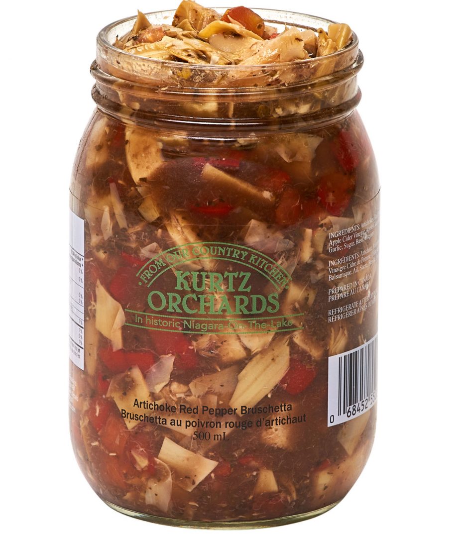 Artichoke Red Pepper Bruschetta