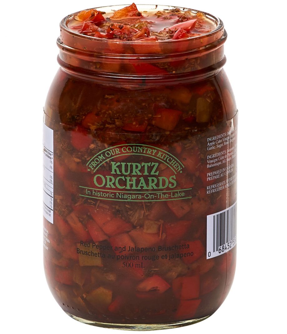 Red Pepper and Jalapeno Bruschetta